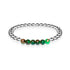Rêveur | Argent | Nouvelle Agate verte | Bracelet d'expression de pierres précieuses